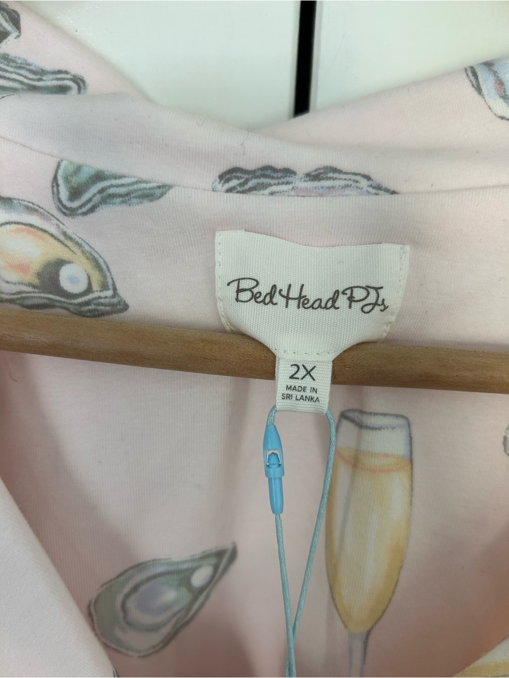 BedHead PJs Oysters & Champagne Pajama Set Pink NWT size 2x - Picture 7 of 16